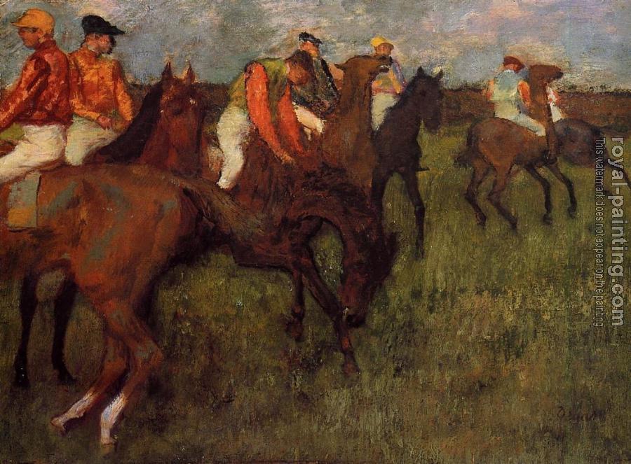 Edgar Degas : Jockeys III